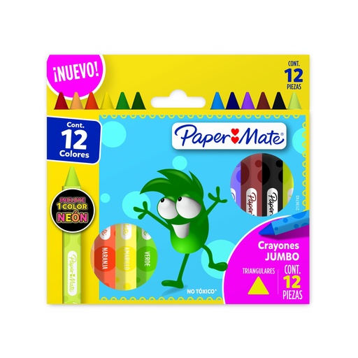 [1154515] Paper Mate Crayones Jumbo Triangulares 12Und