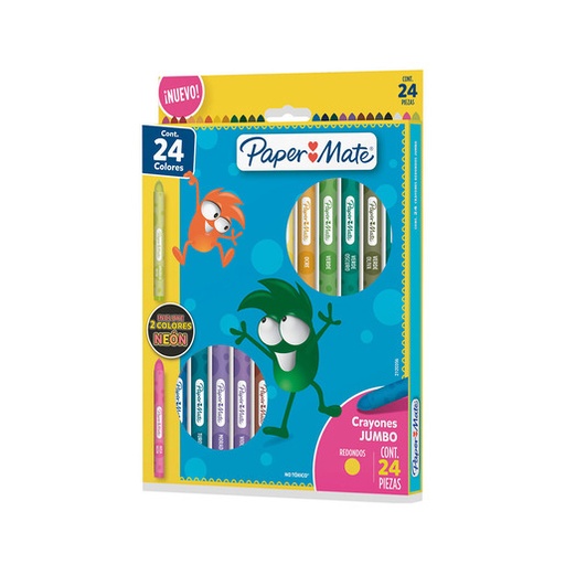 [1154516] Paper Mate Crayones Jumbo Triangulares 24Und