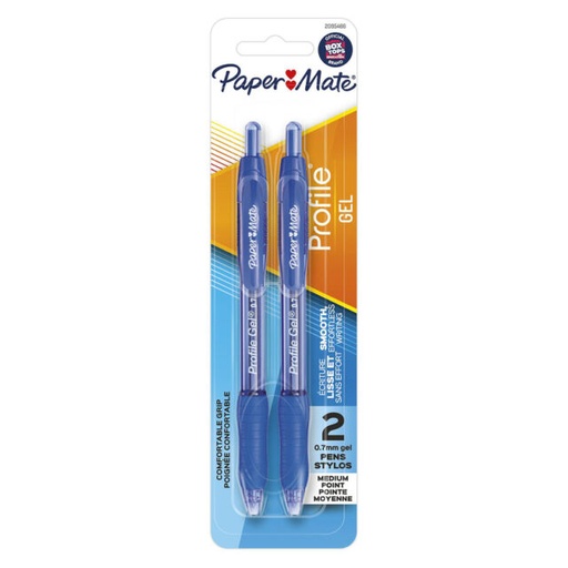 [1154531] Paper Mate Bolígrafo Azul Profile De Gel 0.7Mm 2Und