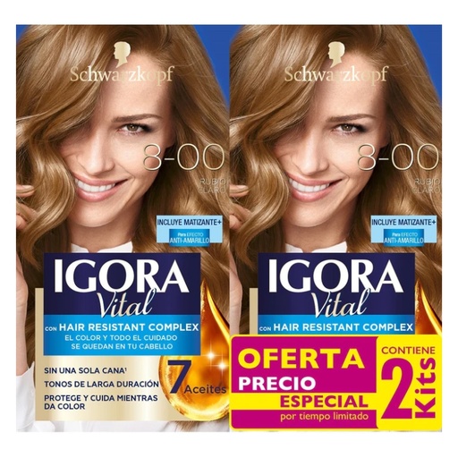 [1152936] Igora Vital 8-00 2Kit Rubio Claro