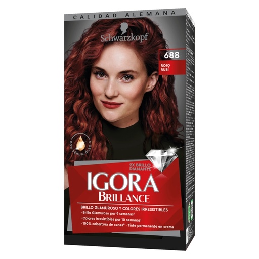 [1001454] Igora Brillance Tinte 688 Rojo Rubí