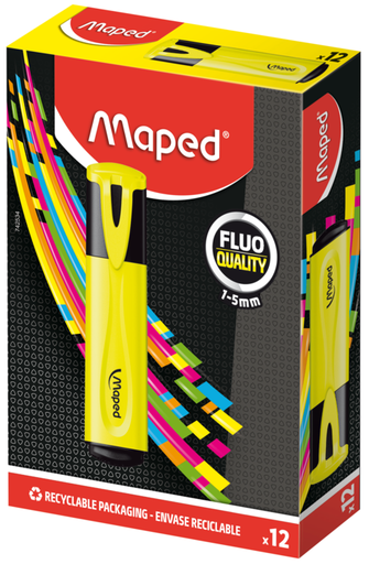 [1000452] Maped Resaltadores Fluopep Amarillos 12 Und