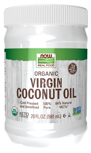 [1155654] Now Organic Coconut Oil Virgin 20 Oz