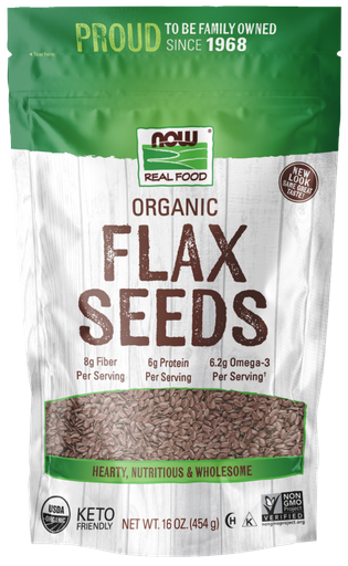 [1155684] Now Flax Seeds  Organic 1 Lb