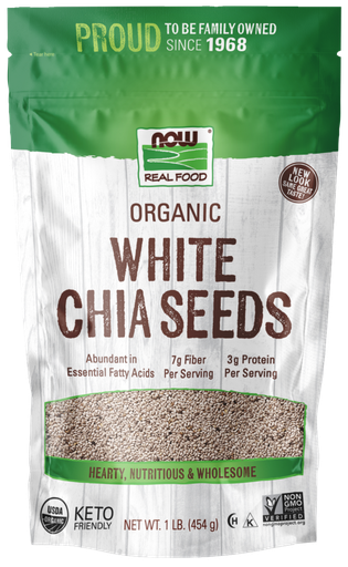 [1155714] Now White Chia Seeds Org  1 Lb
