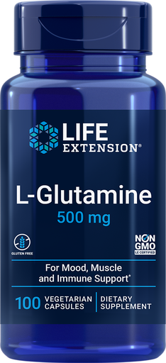 [1002368] Life Extension Glutamine 500Mg 100Cap