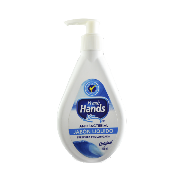 Fresh Hands Jabón Liquido Antibacterial Original  221ML