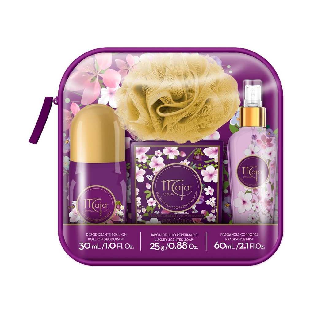 Maja Set Plum Blossom Desodorante 30Ml + Jabon 25 Grs + Body Splash 60Ml