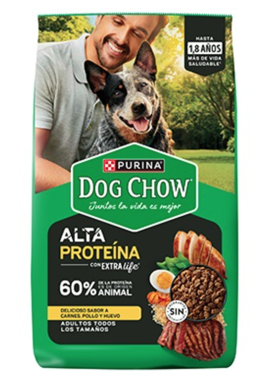 DOG CHOW ADULTO ALTA PROTEÍNA 3.75KG