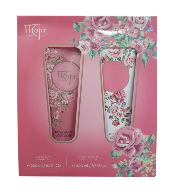 MAJA SET LOVE ROSE CREMA 200 ML + GEL DE BAÑO 200 ML