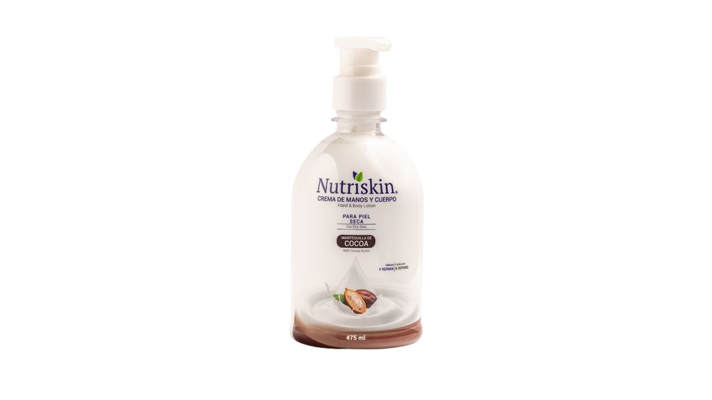 NUTRISKIN CREMA DE MANOS Y CUERPO COCOA 475ML