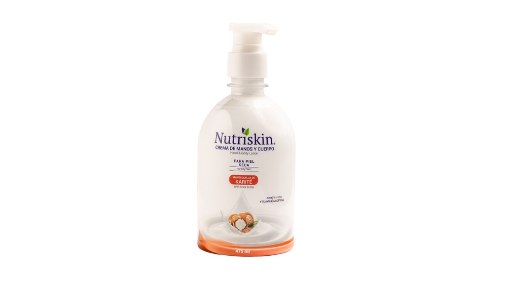 NUTRISKIN CREMA DE MANOS Y CUERPO KARITÉ 475ML