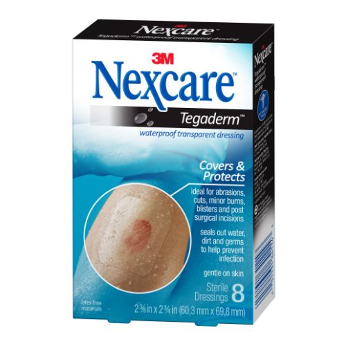 Nexcare® Tegaderm Apósito Transparente H1624, 2-3/8 in x 2 3/4 in, 8 ct