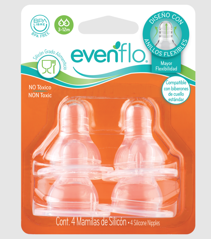 EVENFLO MAMILA MICRO AIR VENTS – PACK 4 TETINAS ANTICÓLICOS