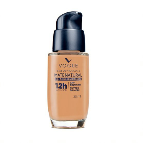 Vogue Base Mate Natural Ácido Hialurónico Valvula  Bronce 30 Ml