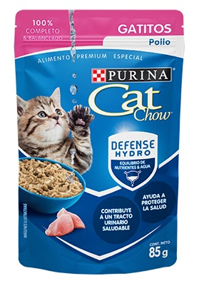Cat Chow  Pouch Gatito Pollo 85 Gr