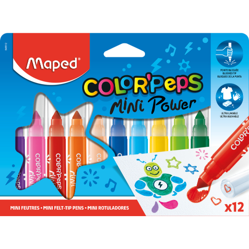 Maped Marcadores Color Peps Mini Power Jumbo 12 Und