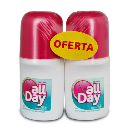 ALL DAY DESODORANTE ROLL ON FRESH PROTECT LADY DUO 25%