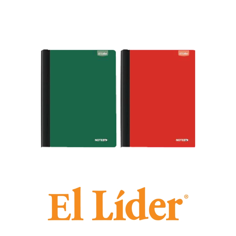 El Lider Cuaderno Raya Ancha Grande 100H Unicolor