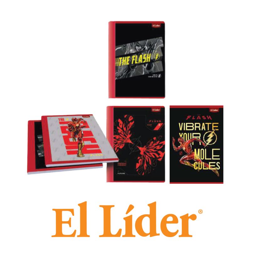 El Lider Cuaderno Raya Ancha Grande 100H Flash/Batman