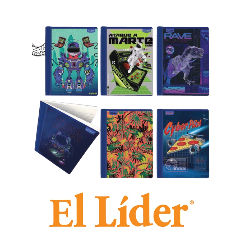 El Lider Cuaderno Raya Ancha Grande 100H Rebels Boys