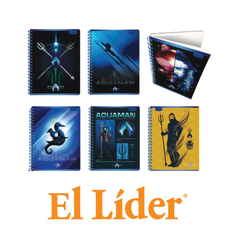 El Lider Libreta Raya Ancha Grande 100H Aquaman