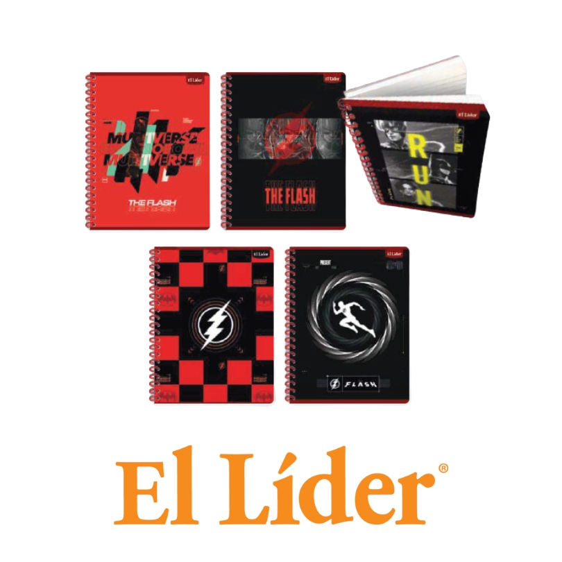 El Lider Libreta Raya Ancha Grande 100H Flash/Batman
