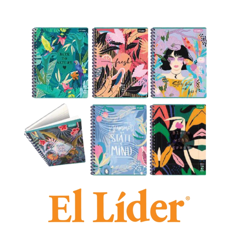 El Lider Libreta Raya Ancha Grande 100H Botanik