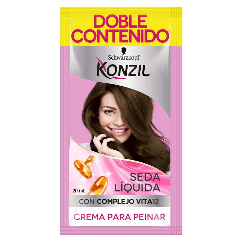 Konzil Suavidad Seda Liquida Crema Para Peinar Sobres 9Und