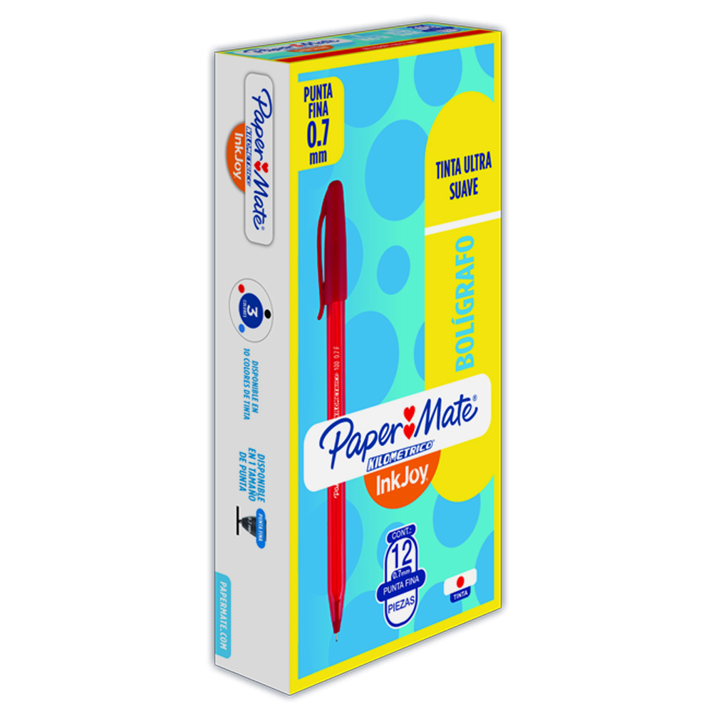 Paper Mate Bolígrafo Rojo Punta Fina Bp 12Und