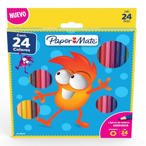 Paper Mate Lapices De Colores Hexagonal 24Und