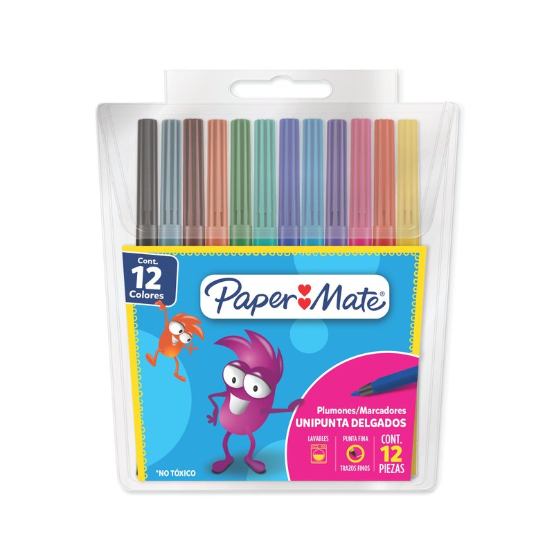 Paper Mate Marcadores Finos 12Und