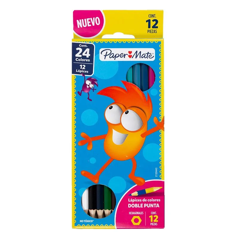 Paper Mate Lapices De Colores 12 Und + 3 Lapices Gráfito