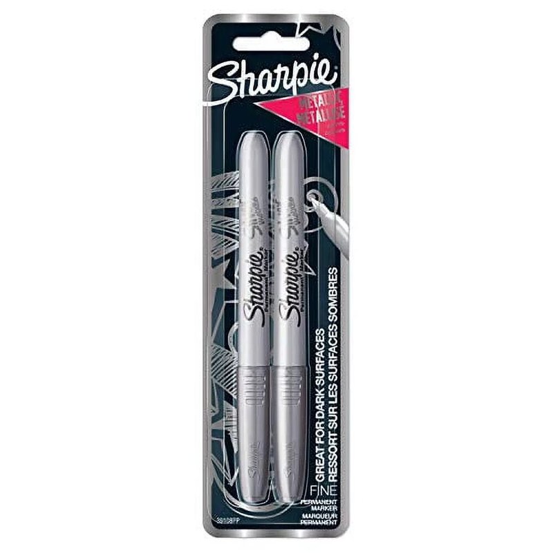 Sharpie Marcador Plateado Punta Fina 2Und