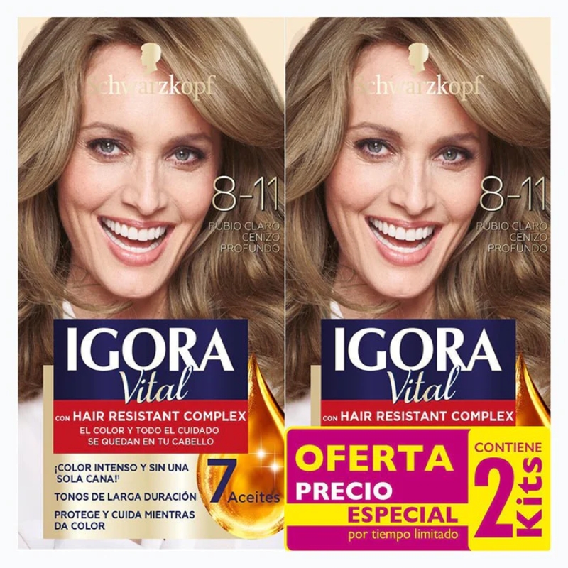 Igora Vital 8-11 2Kit Rubio Claro Cenizo Profundo