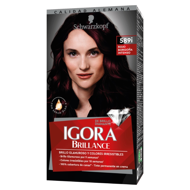 Igora Brillance Tinte 589I Rojo Borgoña Intenso