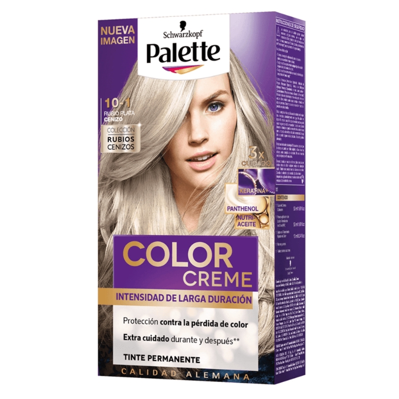 Palette Tinte Cc 10-1 Rubio Plata Cenizo