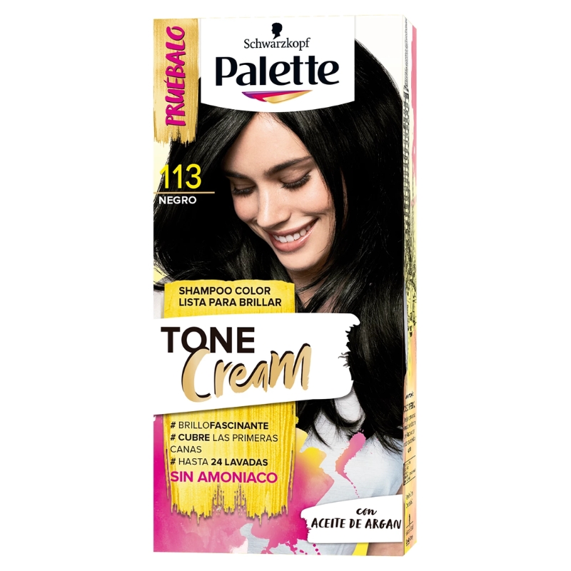 Palette Shampoo De Color Tone Cream 113 Negra