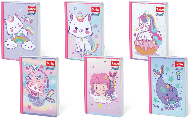 Scribe Cuaderno Cosido Raya Ancha Pequeño 100H Magical