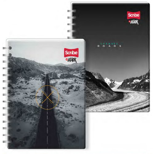 Scribe Libreta Edo Raya Ancha Grande 80H Pasta Dura Inblack 