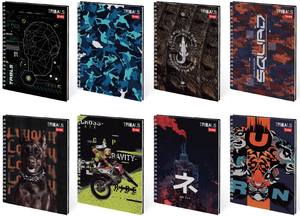 Scribe Libreta Edo Raya Ancha Grande 80H Pasta Dura Tribals