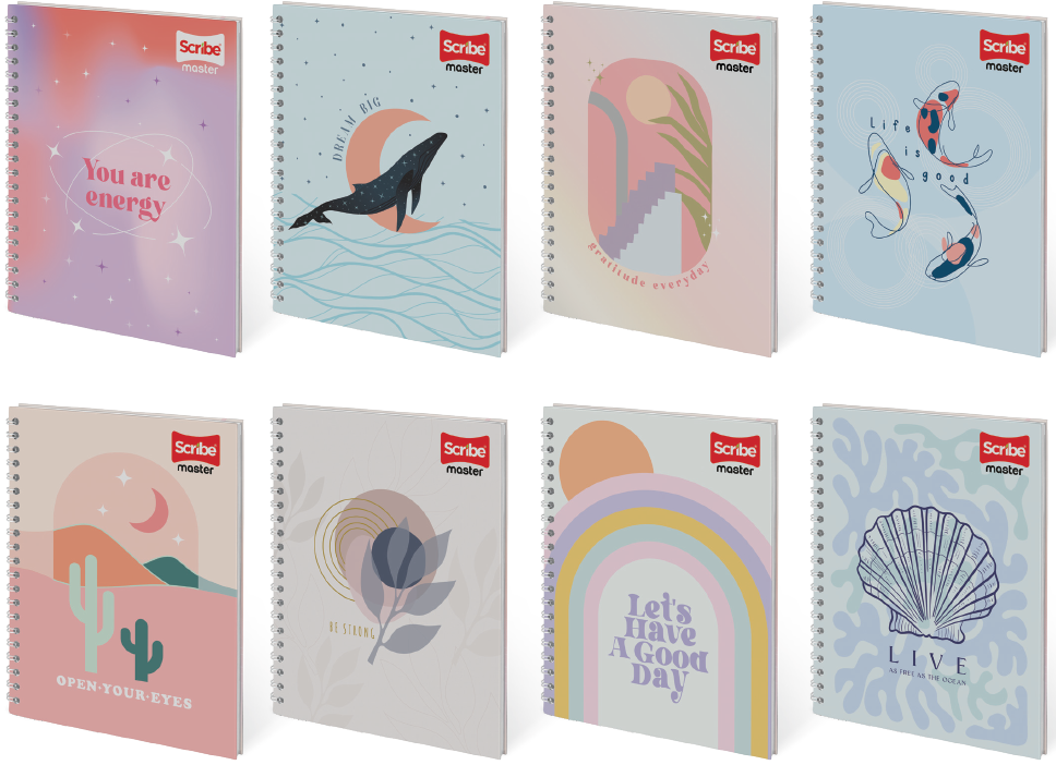 Scribe Libreta Raya Ancha Grande 200H Pasta Dura Master