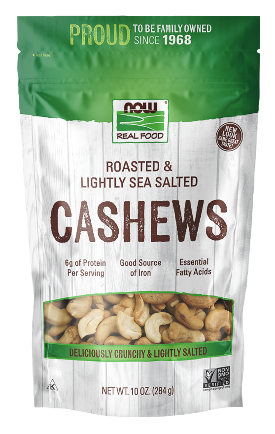 Now Cashews Roasted & Salted 10 Oz