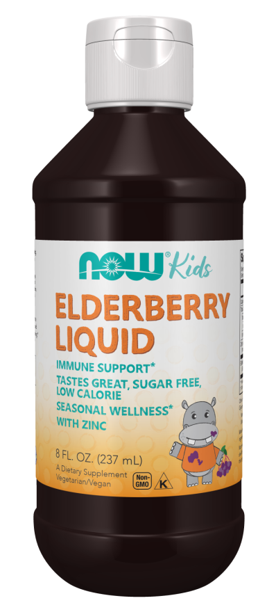Now Elderberry Liquid For Kids  8 Fl Oz