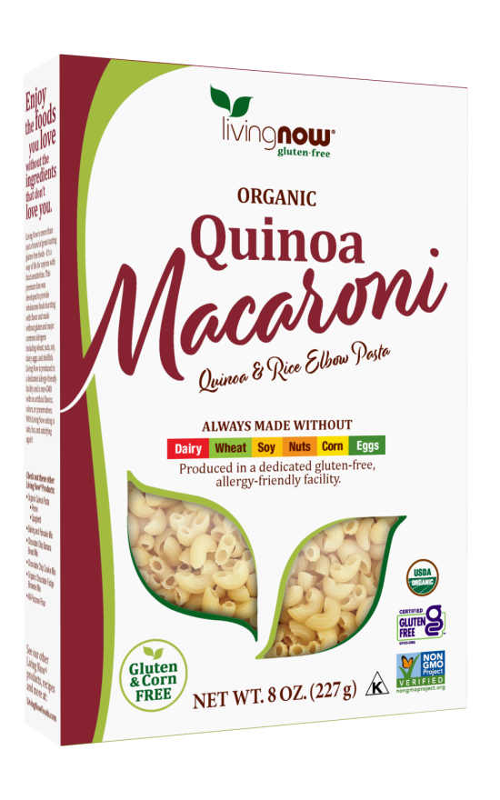 Now Quinoa Macaroni Pasta Gf Org8Oz