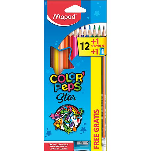 MAPED LAP/MADERA COLORPEP BLIS 12UN+PROM