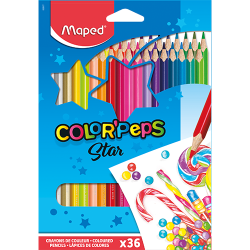 MAPED LAP/MADERA COLORPEP BLIST 36UND