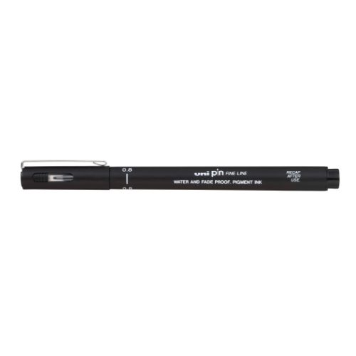 Uniball Fineliner Pin Negro 0.8