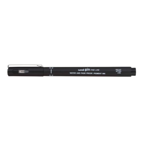 Uniball Fineliner Pin Negro 0.2
