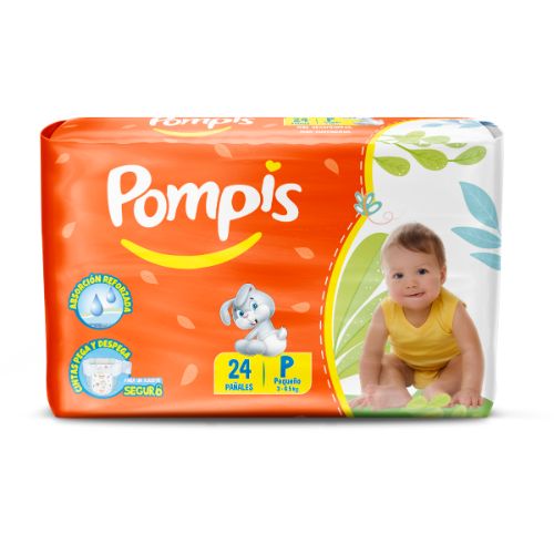 Pompis Pañal Desechable Talla S 24 Unidades